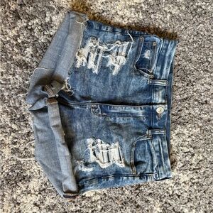 American Eagle Curvy High Rise Jean Shorts ~ Size 6 ~ Like New Condition